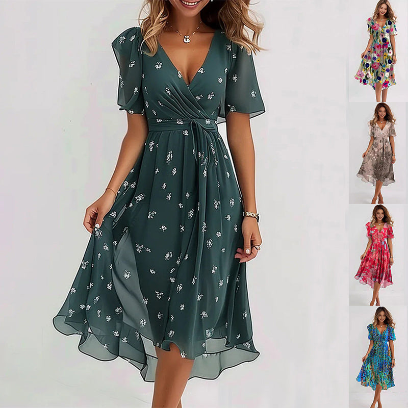 Eleonora - Robe élégante à manches courtes