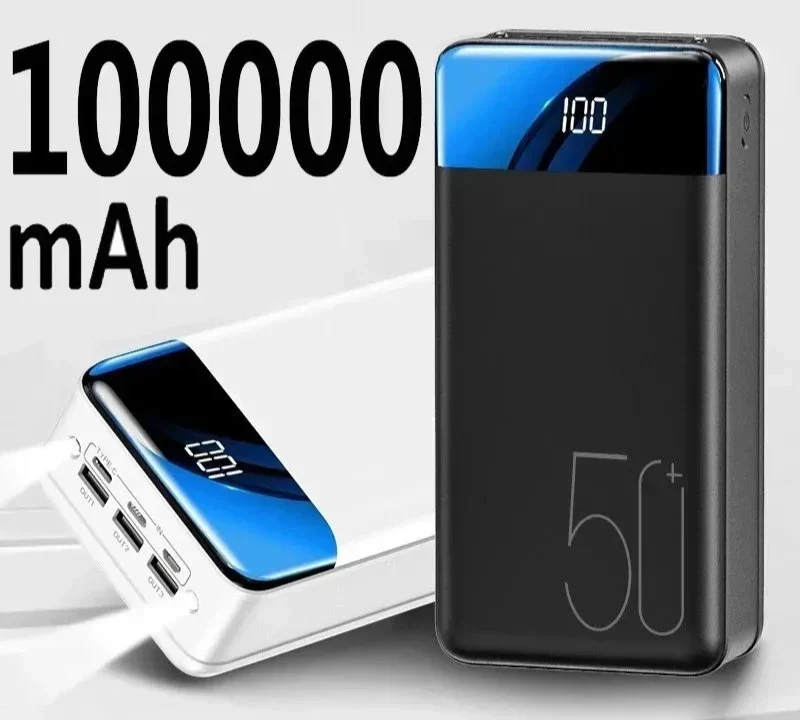 Powerbank Ultra Haute Capacité 50.000mAh avec Charge Super Rapide – Chargeur Portable pour Téléphones, Tablettes et Ordinateurs Portables