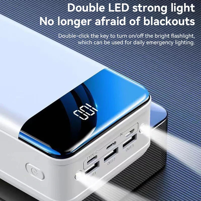 Powerbank Ultra Haute Capacité 50.000mAh avec Charge Super Rapide – Chargeur Portable pour Téléphones, Tablettes et Ordinateurs Portables