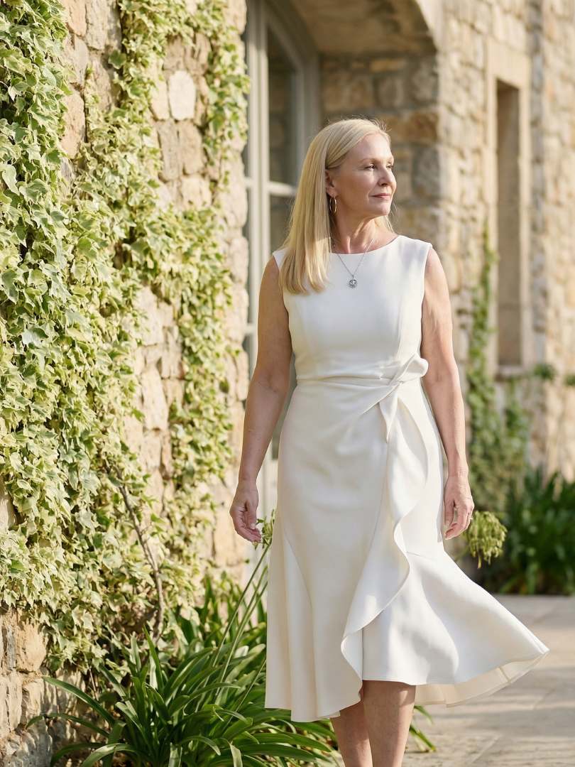 Voren | Robe Midi Drapée Simple