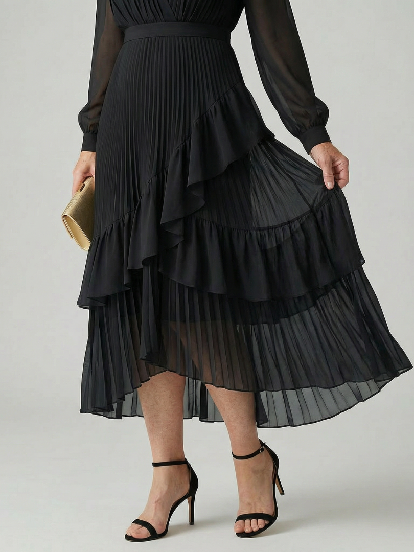 Aris | Robe Midi à Drapé Fluide