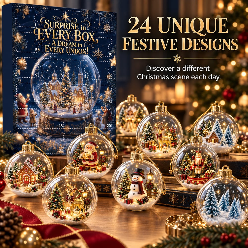 Calendrier de l'Avent Boules de Noël 2026 – 24 Jours de Surprises de Noël