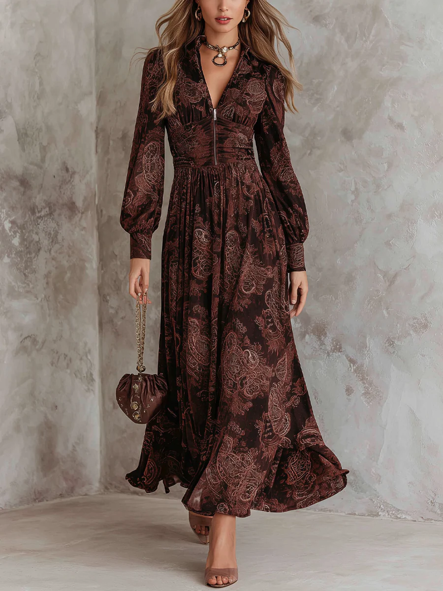 Rabela | Robe maxi avec motif paisley