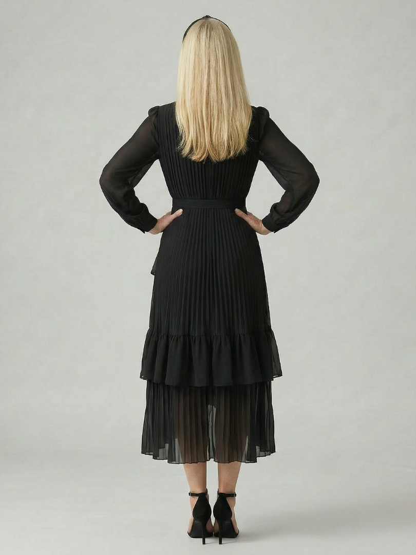 Aris | Robe Midi à Drapé Fluide