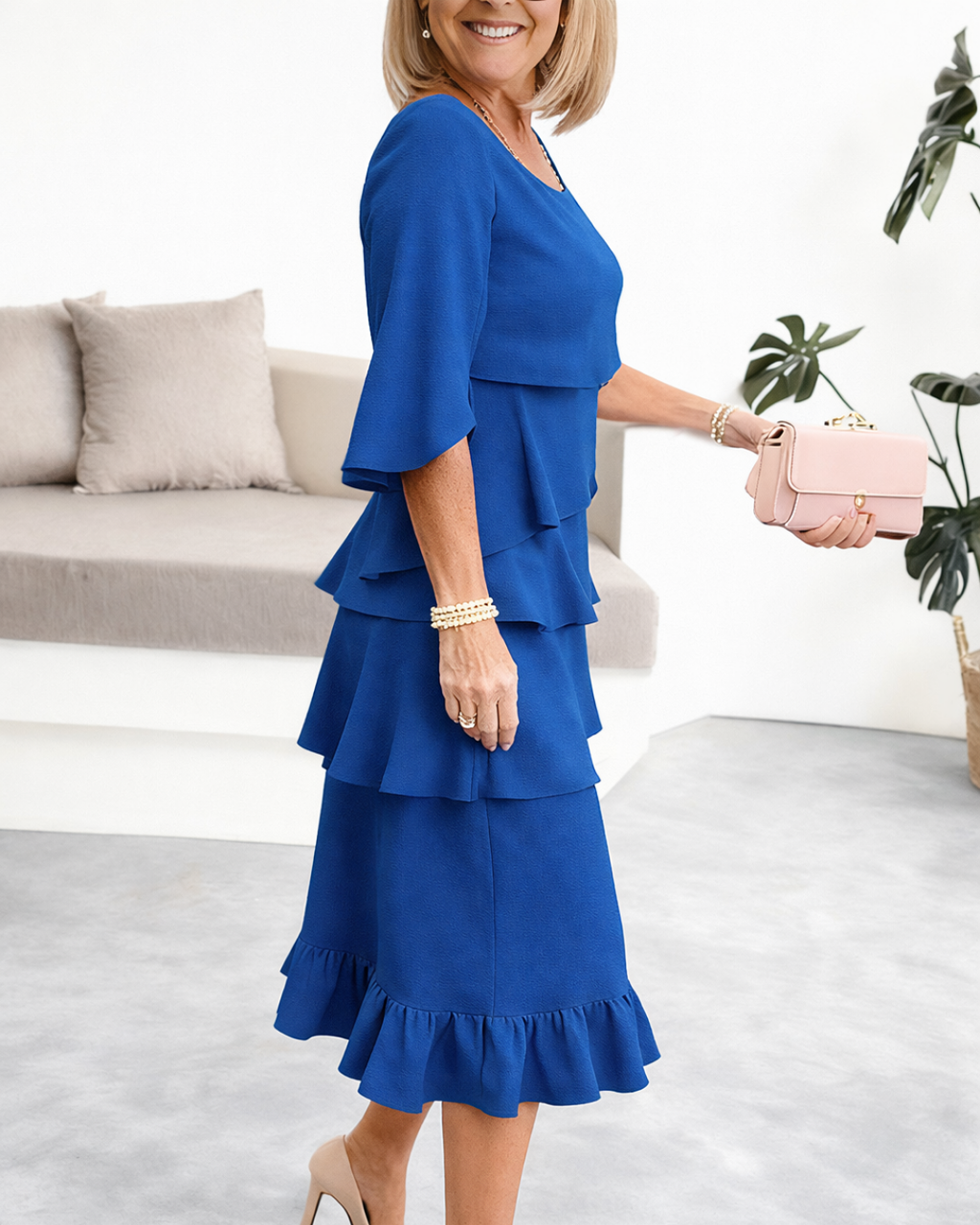 Patricia | Robe à Volants Élégante et Confortable