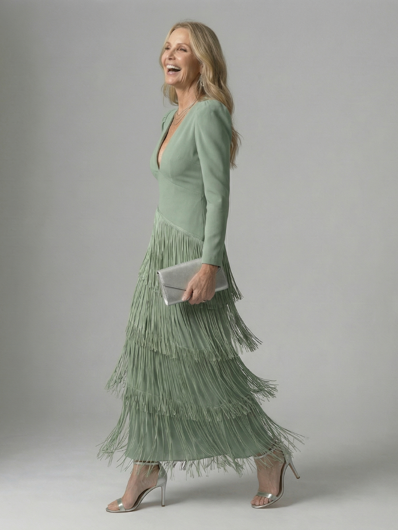 Noren | Robe Midi à Franges