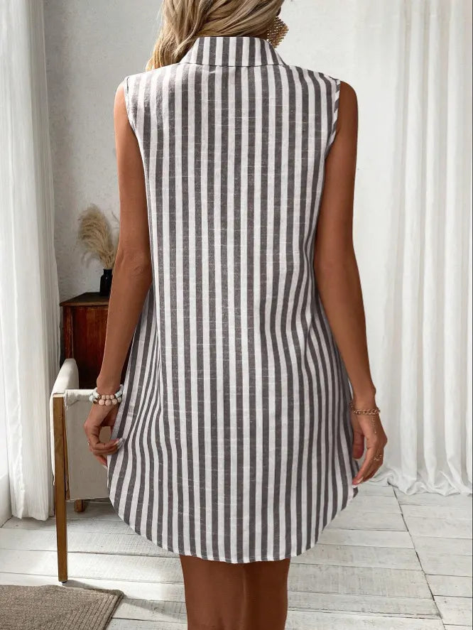 Anora - Robe Chemise Rayée Toucher Doux