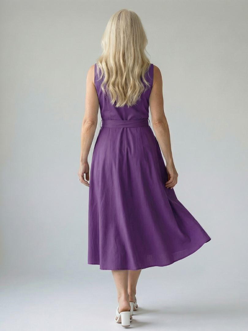 Ziven | Robe Midi Drapée Décontractée