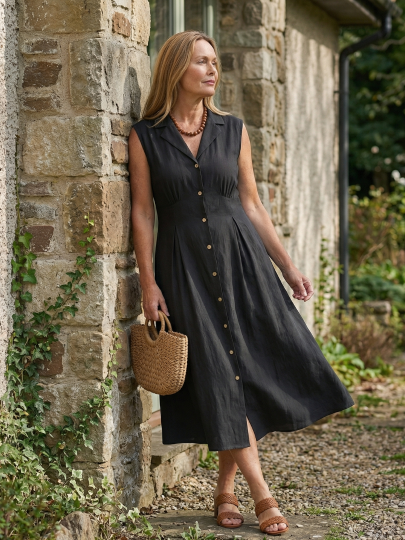 Celyn | Robe Midi à Boutons