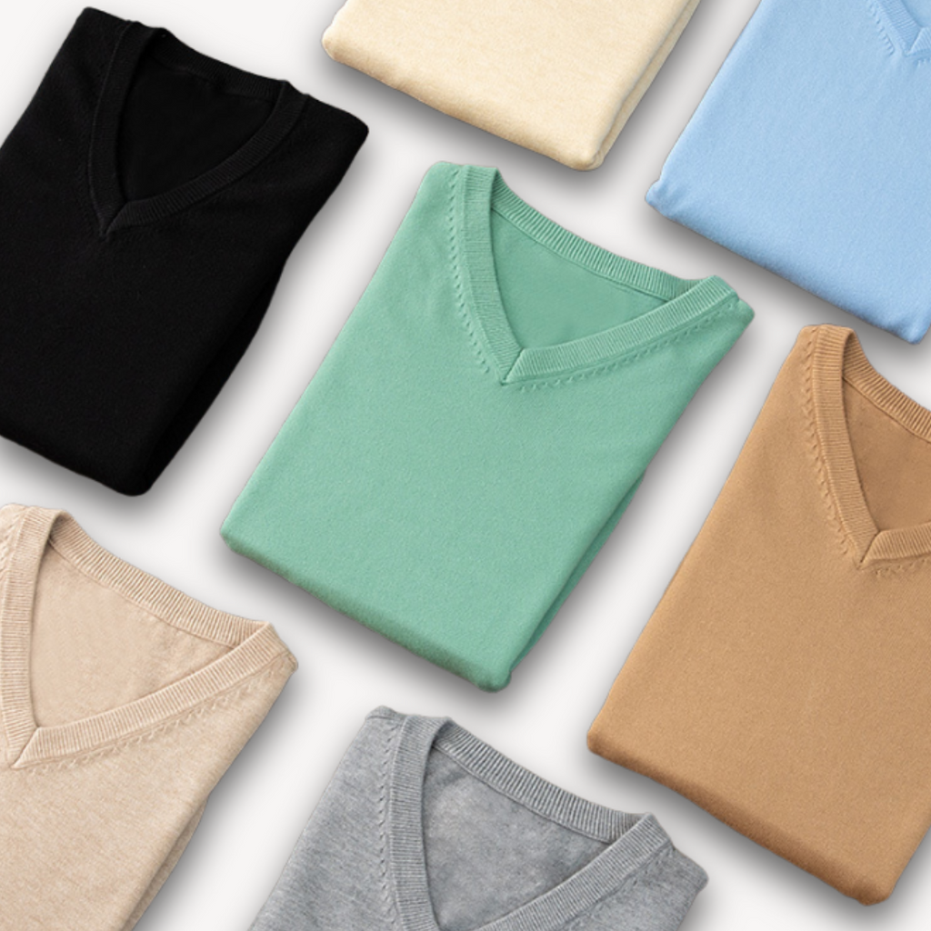 Pull V en Cachemire Luxe pour Hommes – Doux, Élégant et Respirant