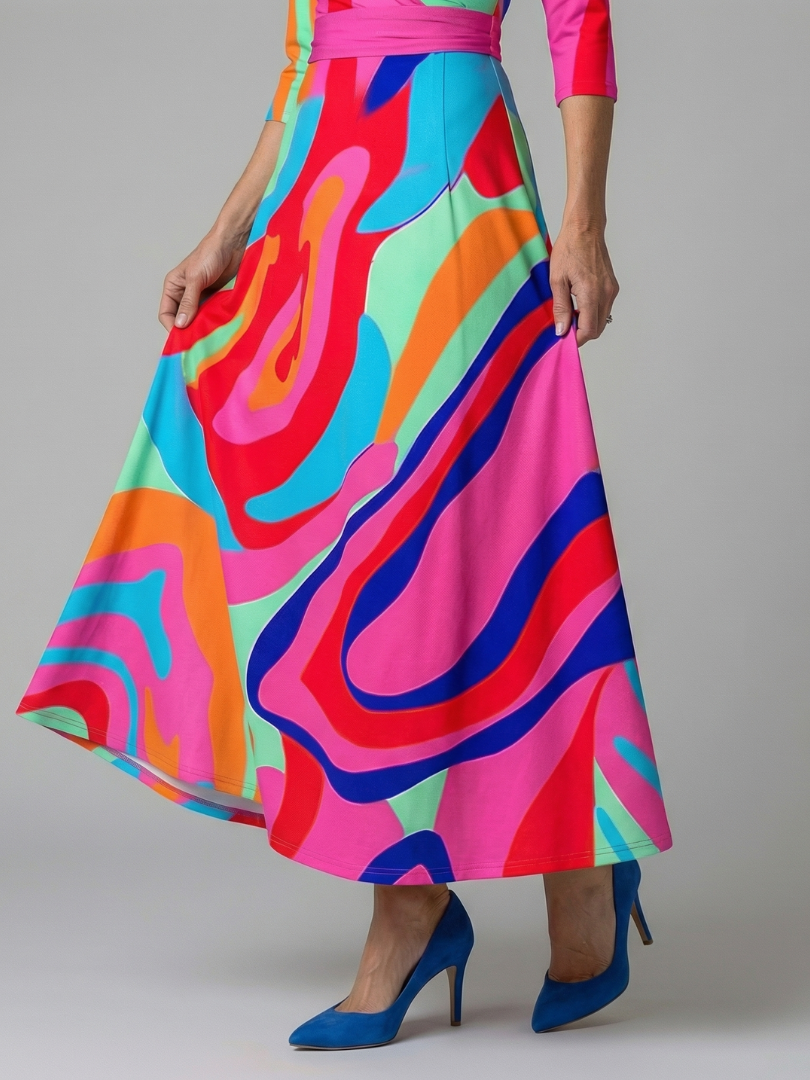 Celine | Robe Midi Croisée à Encolure