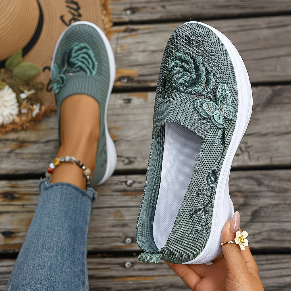 Lavinia | Mocassins brodés avec détail en papillon