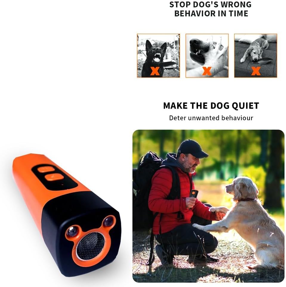 BarkGuard Ultrasons Afschrikker | Appareil humain pour décourager les aboiements indésirables des chiens