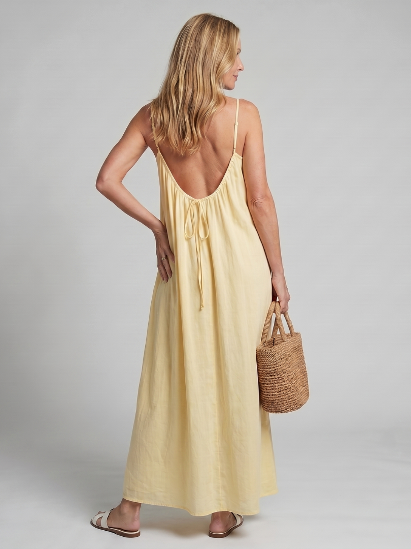 Tula | Robe de détente à encolure froncée