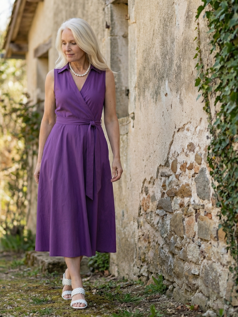 Ziven | Robe Midi Drapée Décontractée