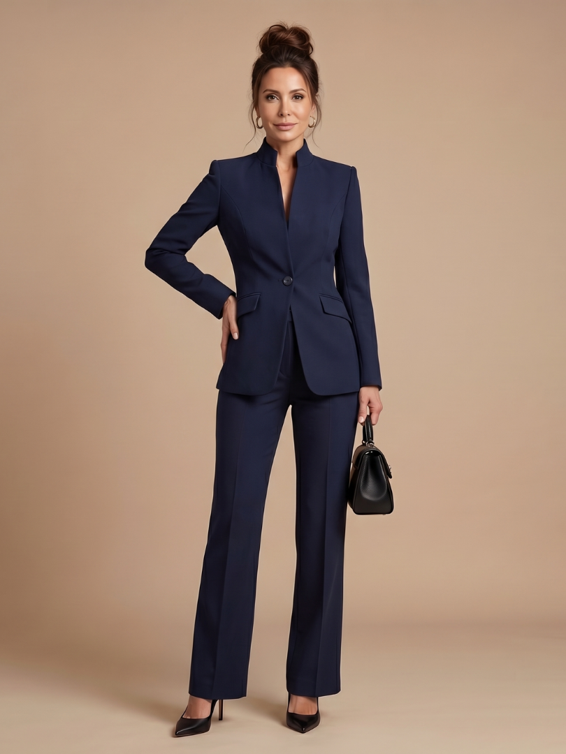 Delta | Costume ajusté à col montant