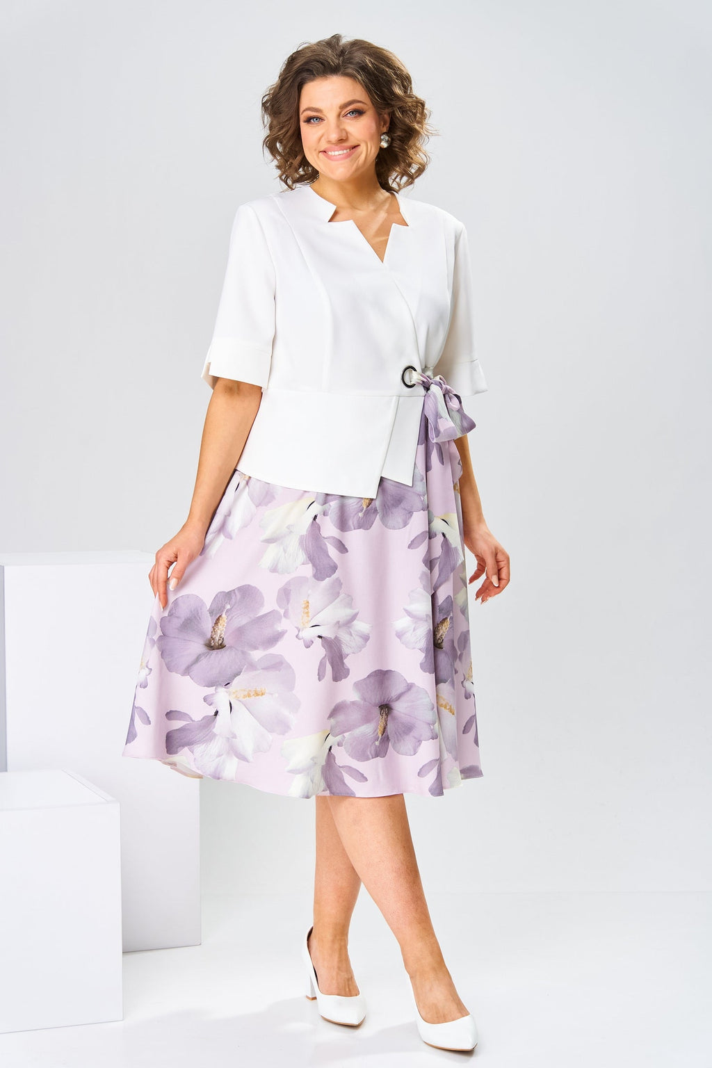 Marjorie | robe de qualité en mélange de coton et soie