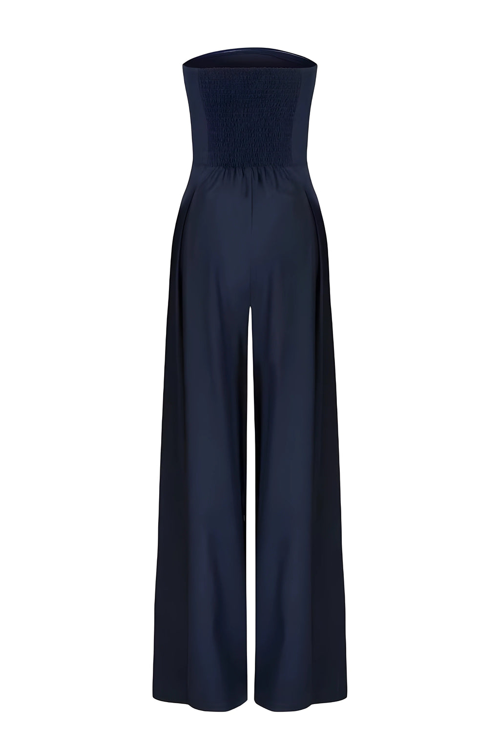 Mono Long Sans Bretelles avec Design de Corset et Pantalons Évasés pour Femme
