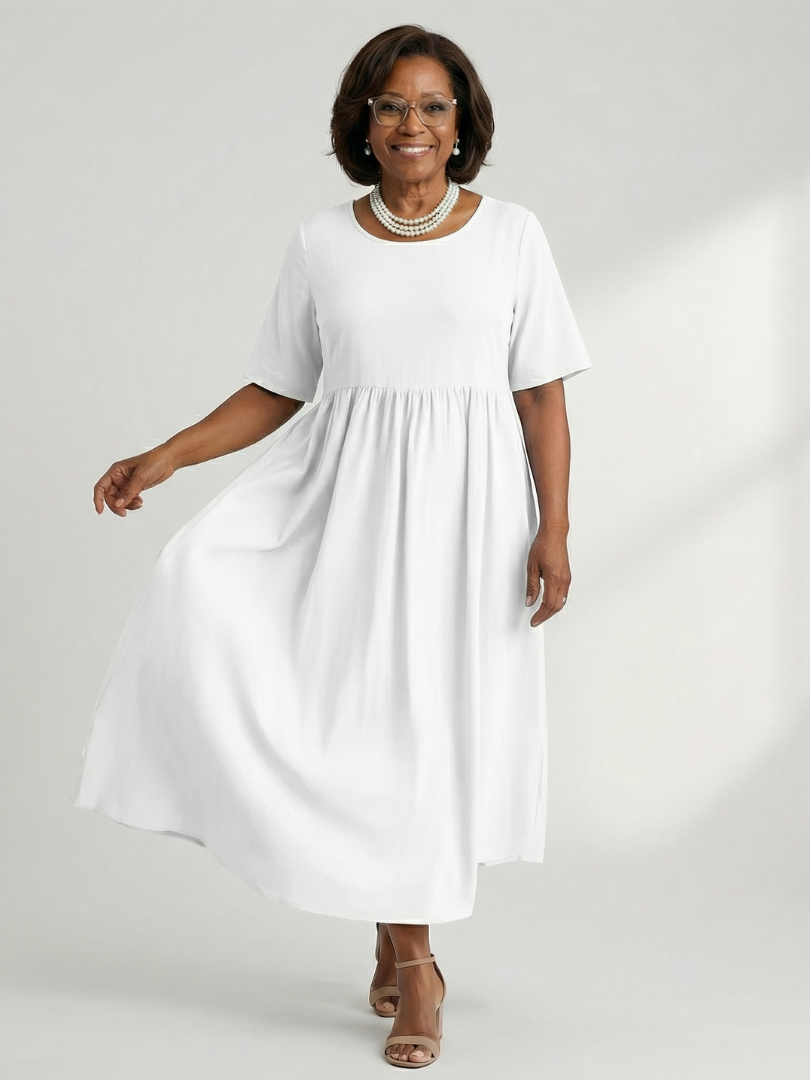 Ciren | Robe Midi à Volants Simple