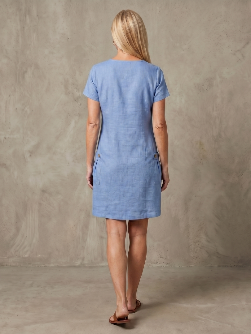 Zulimar | Robe longueur genou avec détail de poche et col zippé