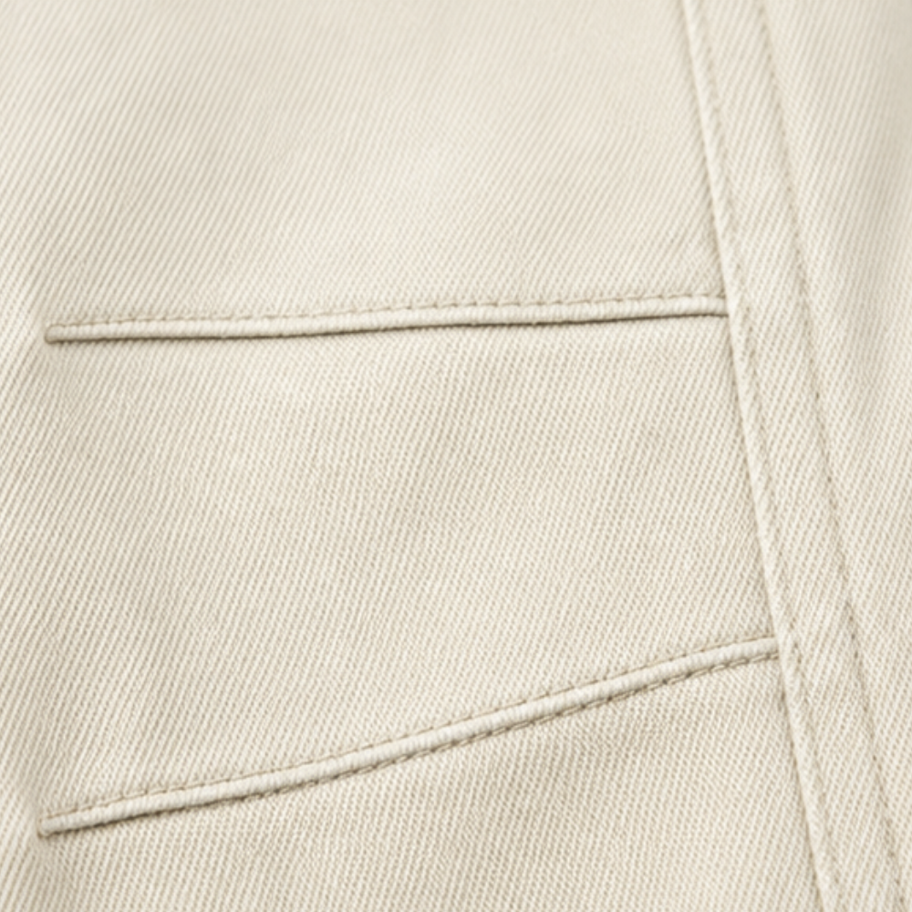 Cropelle – Pantalon droit cropped avec détails de couture