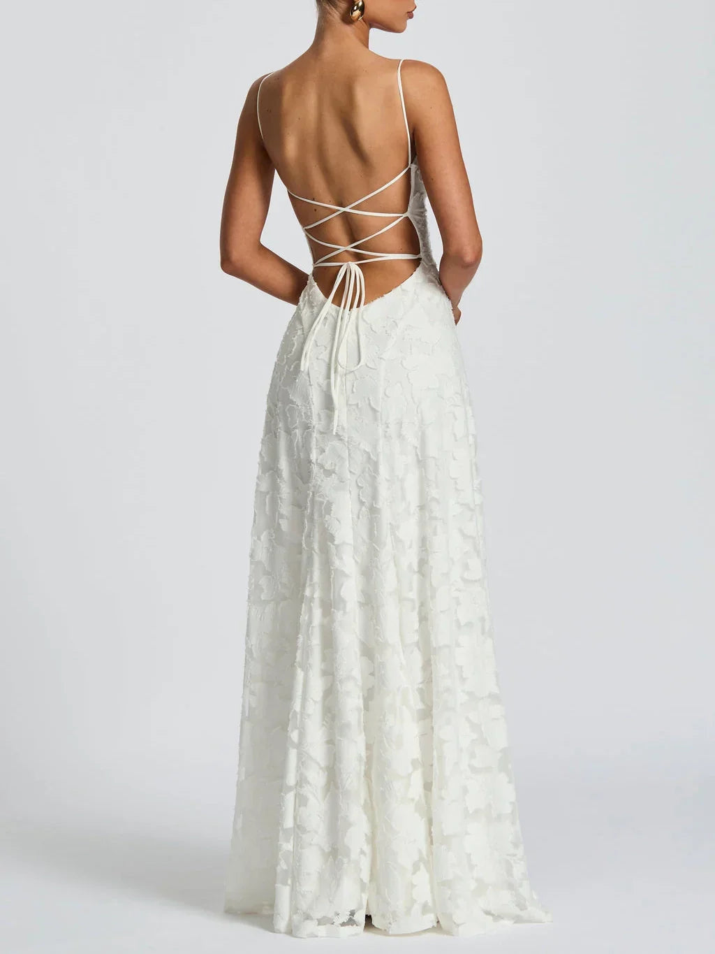 Rosa | Robe maxi avec détail en dentelle