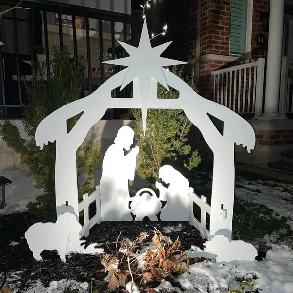 MajestiCraft Crèche de Noël | Décoration de Noël de haute qualité résistante aux intempéries pour l'extérieur