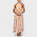 Dana™ – Robe Maxi Halter Aquarelle