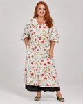 Colesum | Robe Midi Évasée Imprimée de Fleurs Sauvages