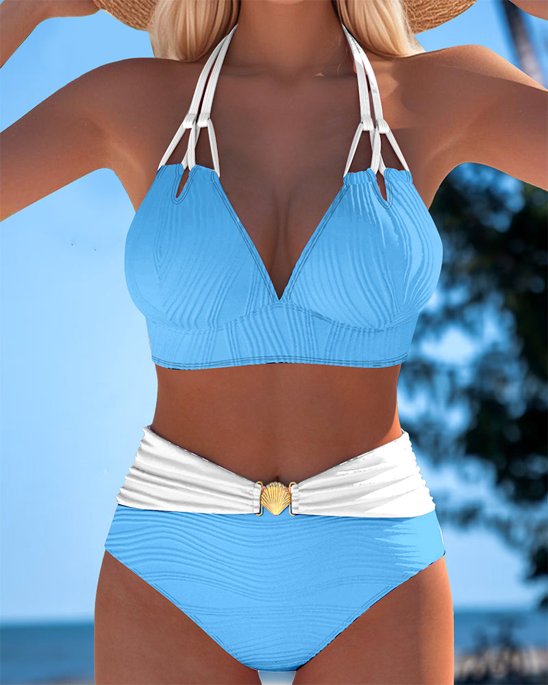 TANKINI AJUSTÉ TEXTURÉ POUR FEMME