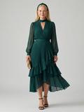 Aris | Robe Midi à Drapé Fluide