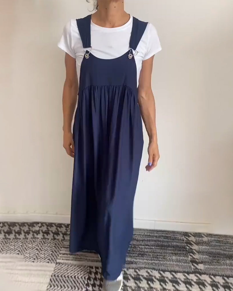 Molly | Robe unie décontractée avec bretelles