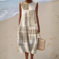 Erpha | Robe midi sans manches avec imprimé abstrait