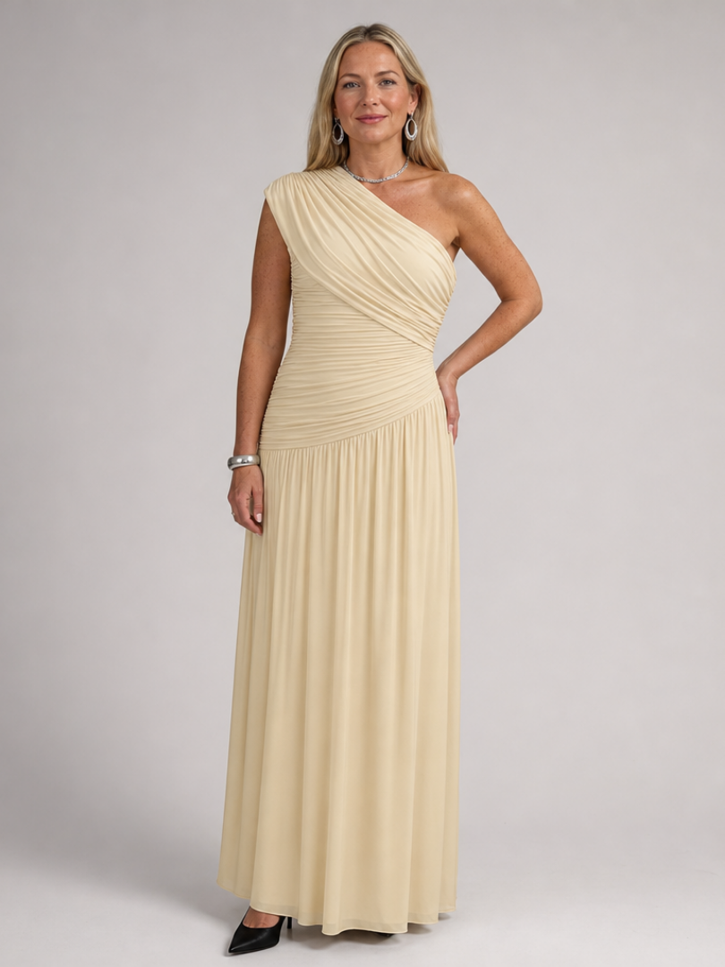 Evadra | Robe Maxi à Buste Drapé à Une Épaule