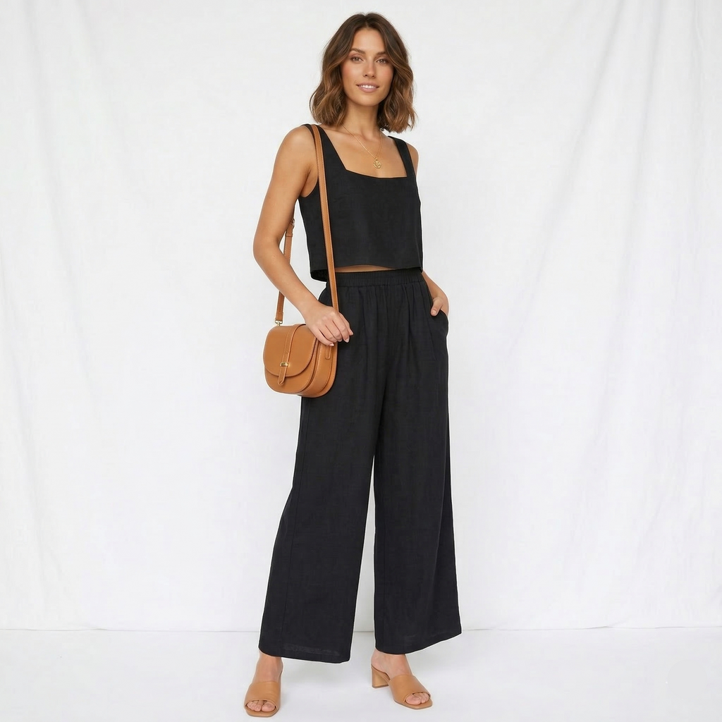 Ensemble Femme Deux Pièces Confort Top et Pantalon