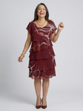 Alani | Robe abstraite composée à longueur de genou