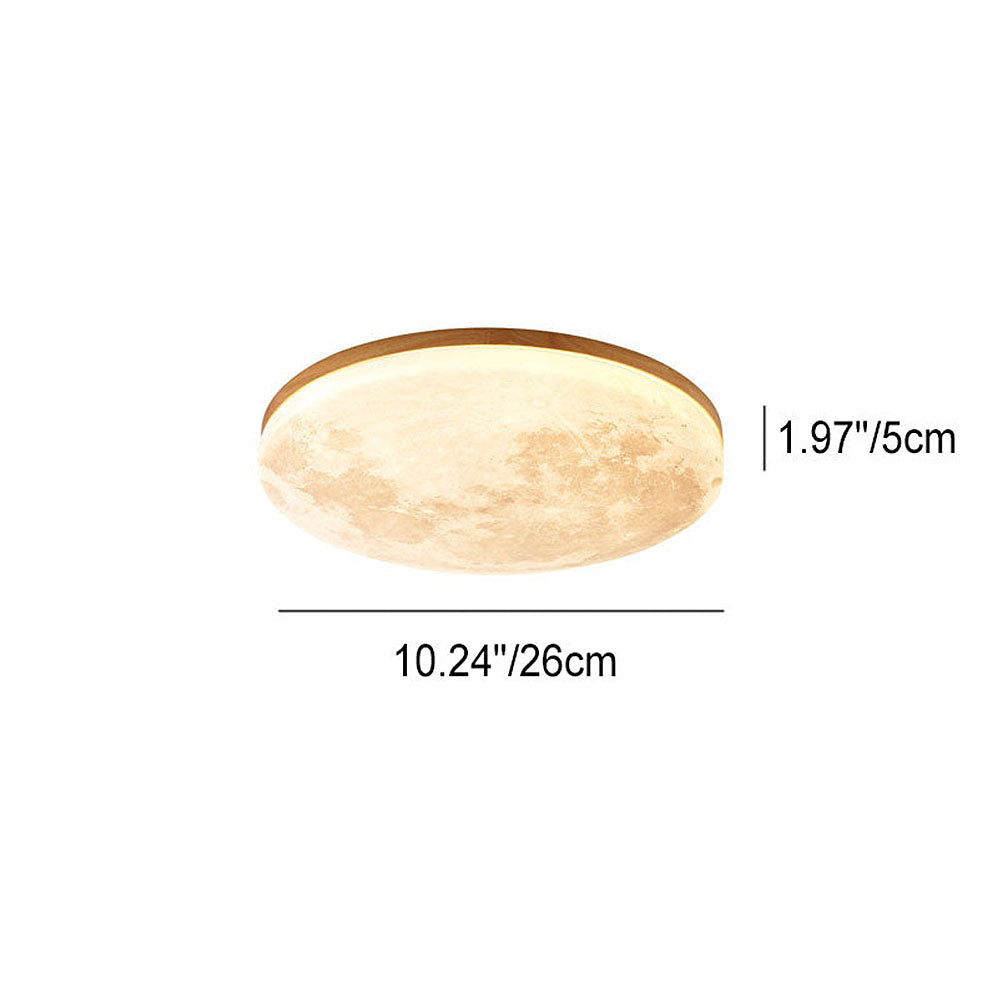 LunaGlow - Lampe de Plafond en Forme de Lune avec Éclairage LED Doux