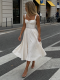 Amren | Robe Midi à Corsage Structuré Sans Manches