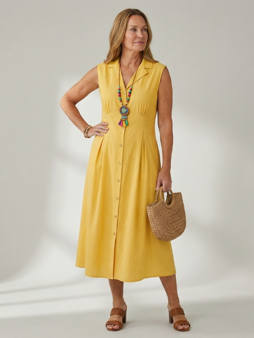 Celyn | Robe Midi à Boutons