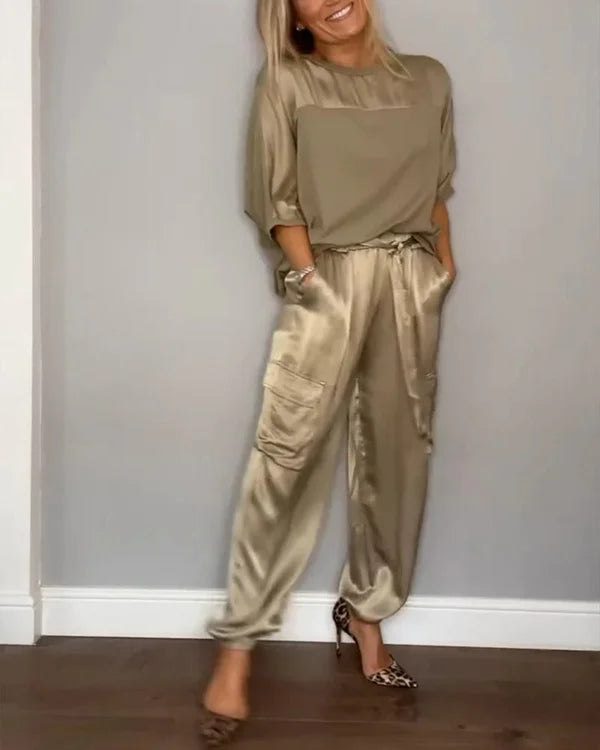 Zara | Ensemble Haut et Pantalon en Satin