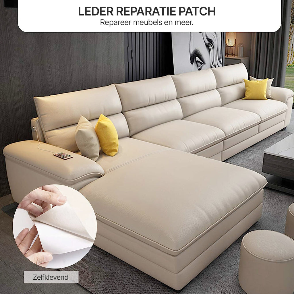 Patch de Réparation en Cuir PU Autocollant - Imperméable et Résistant