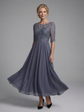 Olivine | Robe Midi à Corsage en Dentelle et Manches Transparentes