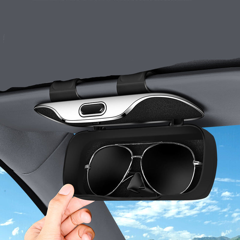 LuxAuto Luxe Étui à lunettes de soleil | Protection élégante pour vos lunettes de soleil dans la voiture