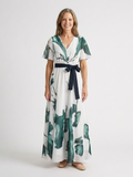 Madison | Robe Maxi à Manches Volantes et Ceinture
