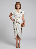 Cypress | Robe Midi à Manches Papillon Imprimé Botanique
