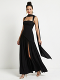 Bindi | Robe Maxi Plissée avec Découpe au Cou