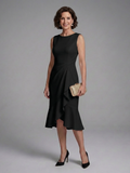 Cosima | Robe Midi Sans Manches avec Détail Enveloppant