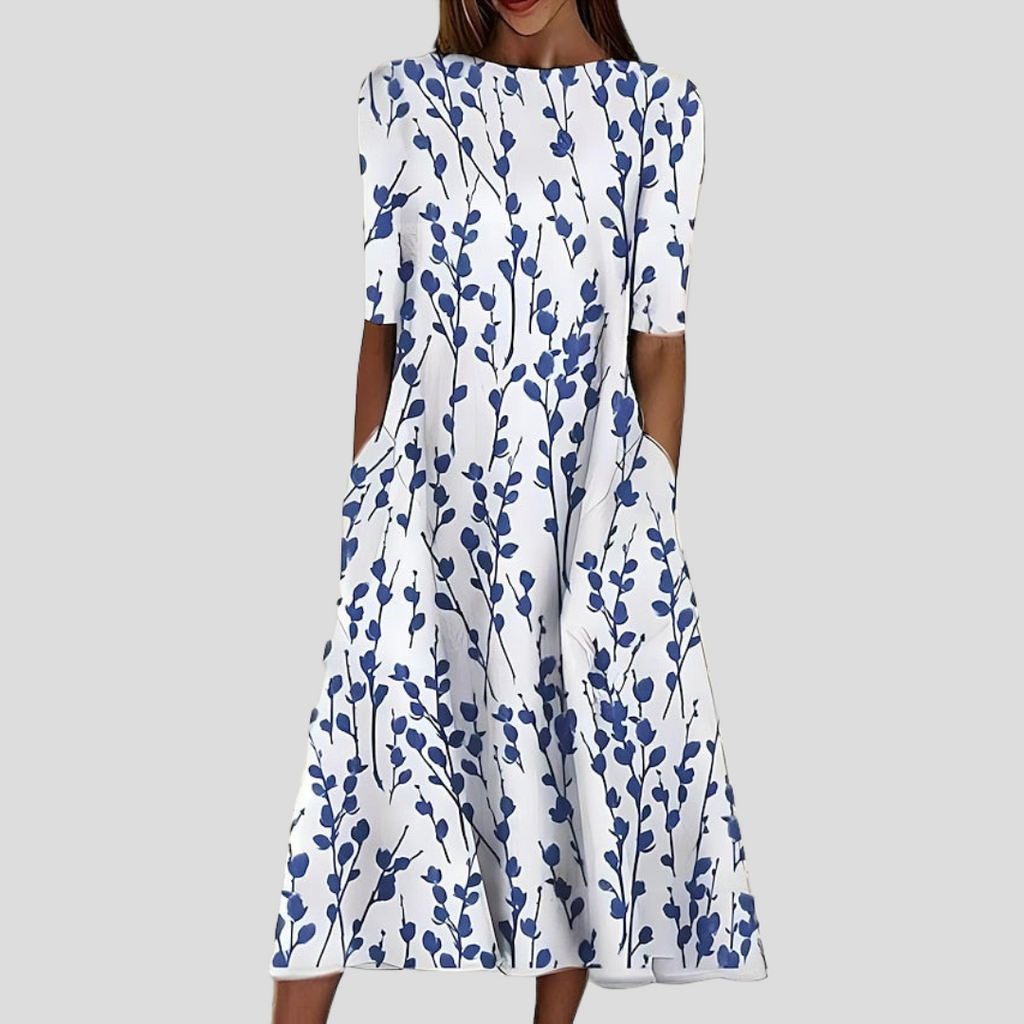 Sela™ – Robe Midi Fleurs Côtières