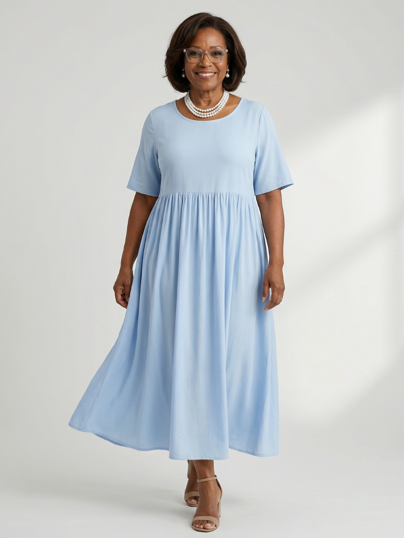 Ciren | Robe Midi à Volants Simple