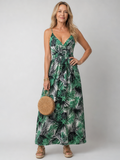 Maravelle | Robe Midi sans Manches à Imprimé Floral
